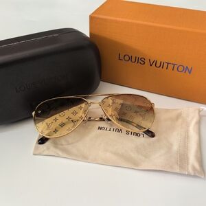 Louis Vuitton Gold Aviator Sunglasses